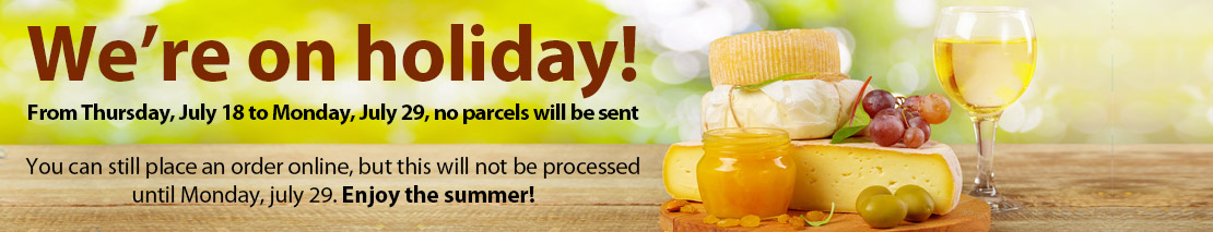 From Thursday, July 18 to Monday, July 29, no parcels will be sent 
